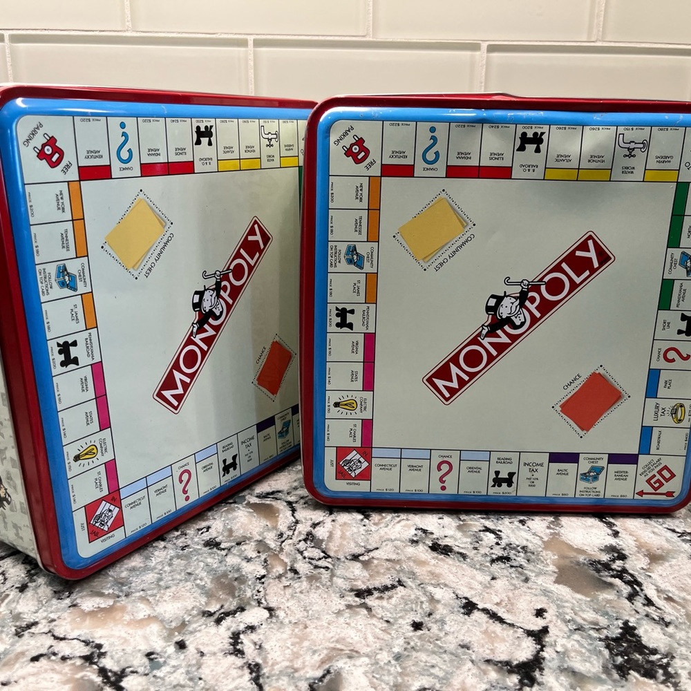 2 Monopoly Tins